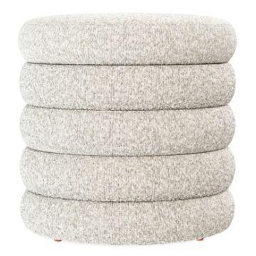 Zuri Cream Storage Ottoman