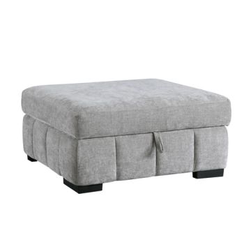 Ritchie Pewter Storage Ottoman