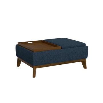 Aria Navy Storm Reversible Tray Ottoman