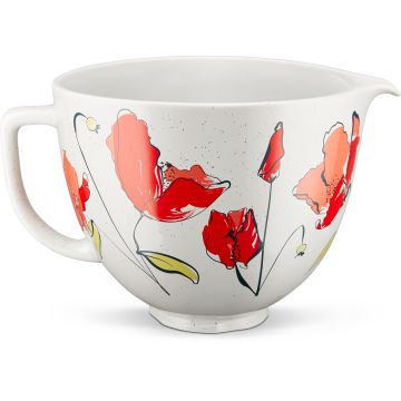 KitchenAid 5-Qt. Ceramic Bowl for Tilt-Head Stand Mixers, Poppy