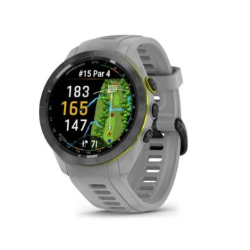 Garmin - Approach S70 42mm Golf Watch Black Bezel w/ Gray Silicone Band