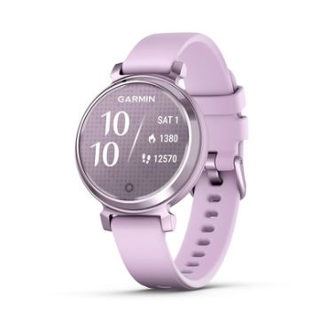 Garmin - Lily 2 Smartwatch Metallic Lilac w/ Lilac Silicone Band