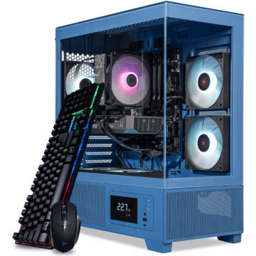 Skytech Gaming - Cobalt Gaming Tower - Blue