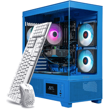 Skytech Gaming - Cobalt Special Edition Gaming Tower - Blue