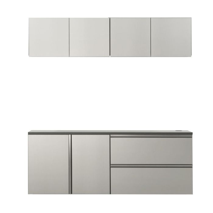 Nova - Series Garage Cabinet Set C, Melamine - Metallic Gray 1