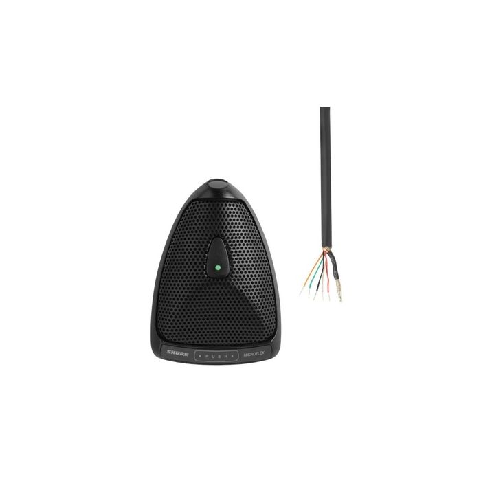 Shure MX392BE/C Cardioid - Condenser Boundary Microphone, Built-in Preamp, Attached 12' Unterminated Bottom-exit Cable, Logic Functions, Programmable Switch and LED Indicator 2