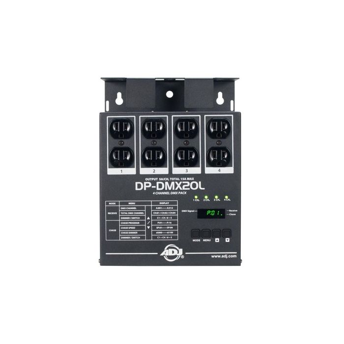 American DJ DPDMX20L DMX Dimmer Pack 4 Channel 20 Amp 2