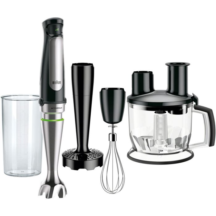 Braun - MultiQuick 7 Smart-Speed Hand Blender with 500 Watts of Power, Whisk, Masher, and 6-Cup Food Processor 1