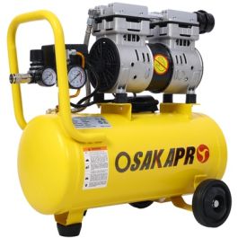 8 Gallon Oil-Free Air Compressor with Wheels and Automatic Drain Valve ...