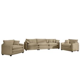 Luxurious Sophisticated Sofa Set With Soft Cushions Including 2 Single ...