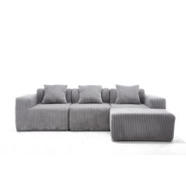 Modern Minimalist Modular Sectional Sofa L - Shape Upholstered Cloud ...