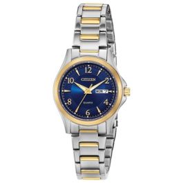 Ladies' Quartz Two-Tone Stainless Steel Watch Blue Dial